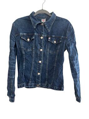 Miss Sixty Womens Slim Fit Denim Jacket Dark Wash Cotton Blend Italy Size S